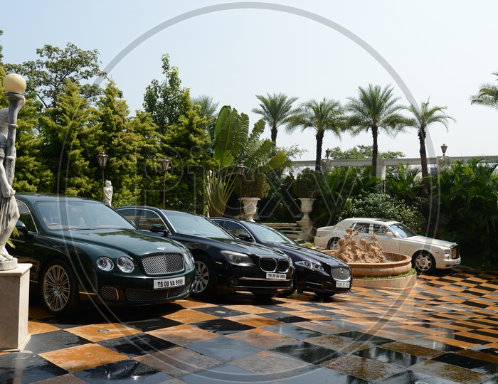 Luxury Cars Parked in an House Compound