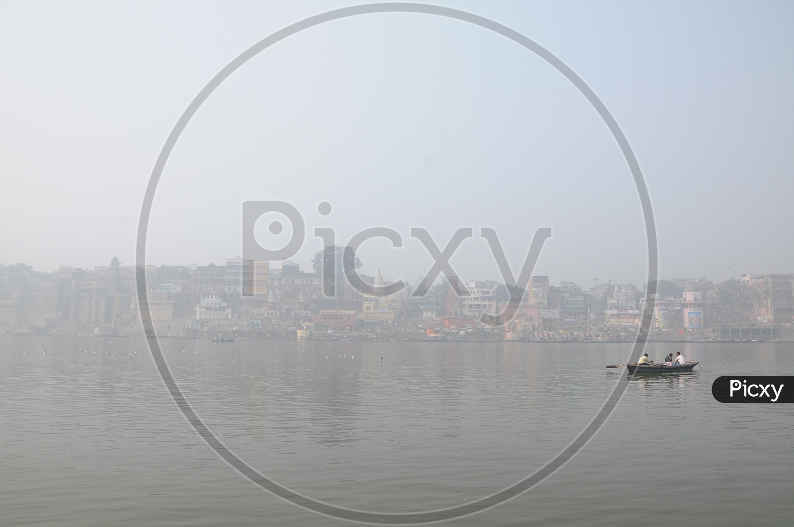Boats on River Ganga in  Varanasi