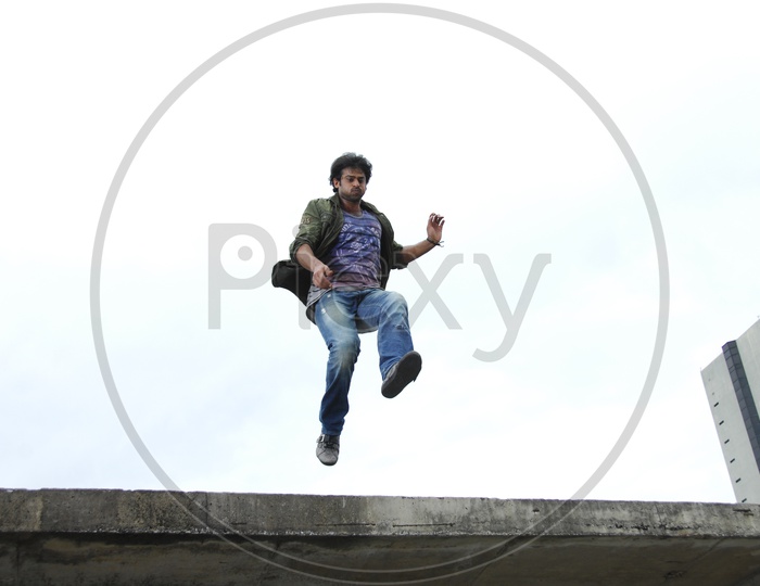 Tolywood Actor Prabhas Action Scene Jumping in Ek Niranjan Movie