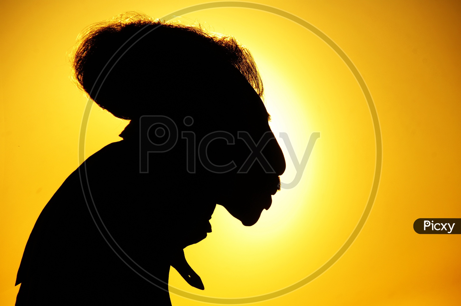 Silhouette Of A Man Cartoon  Forming a Background