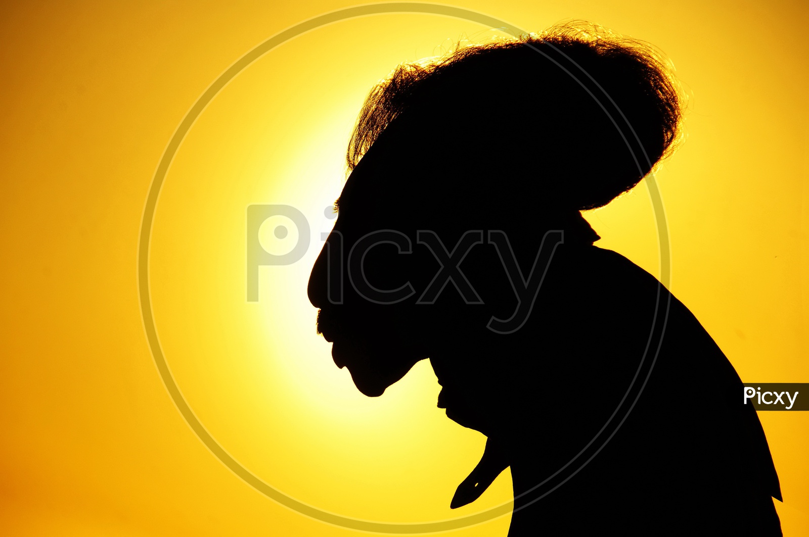 Silhouette Of a man Cartoon Forming a Background