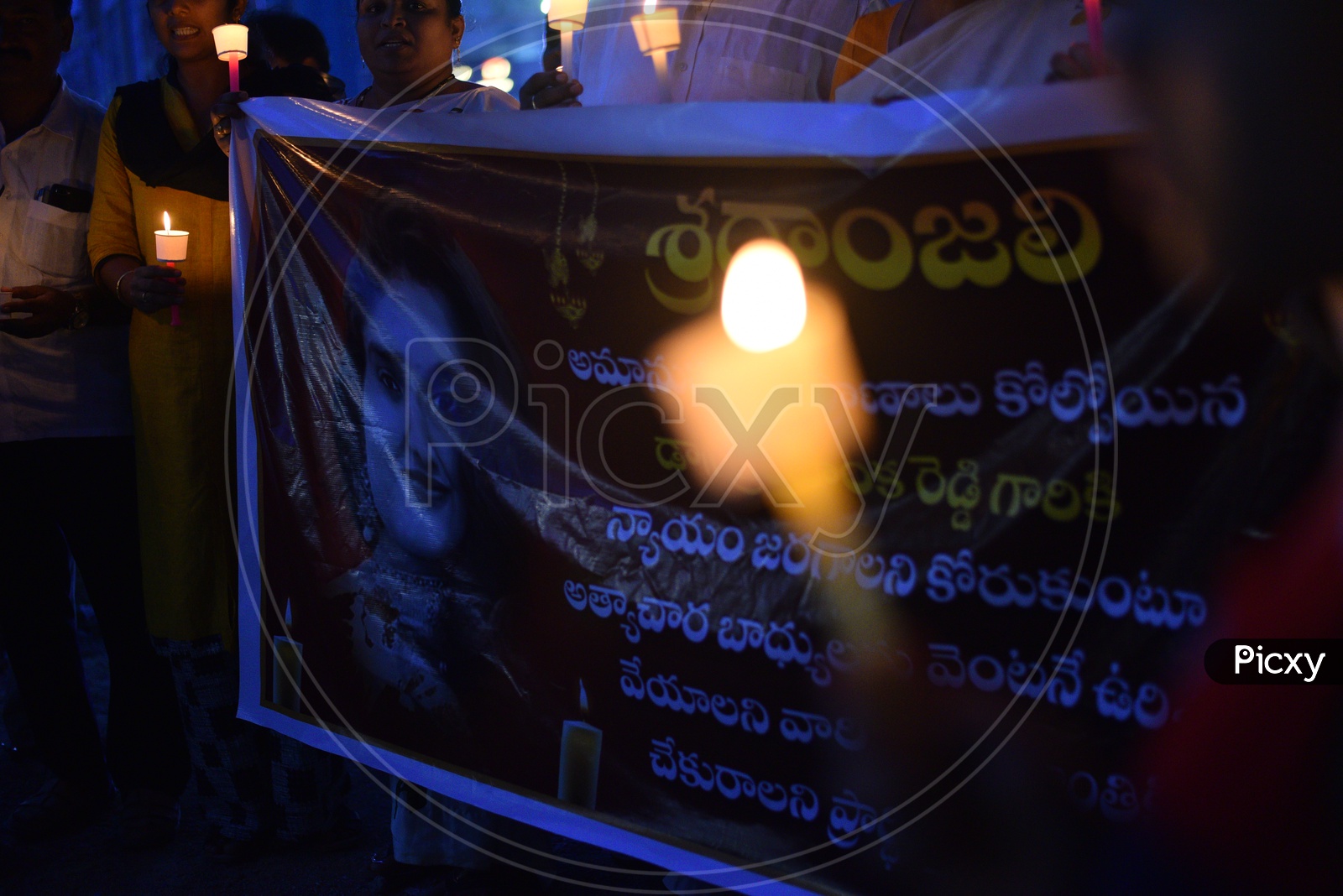 Candle March Or Candle Light Rally By KPHB Residents Protesting  Against Hyderabad Veterinarian Doctor Priyanka Reddy  Gang Rape And Murder at Shamshabad In Hyderabad