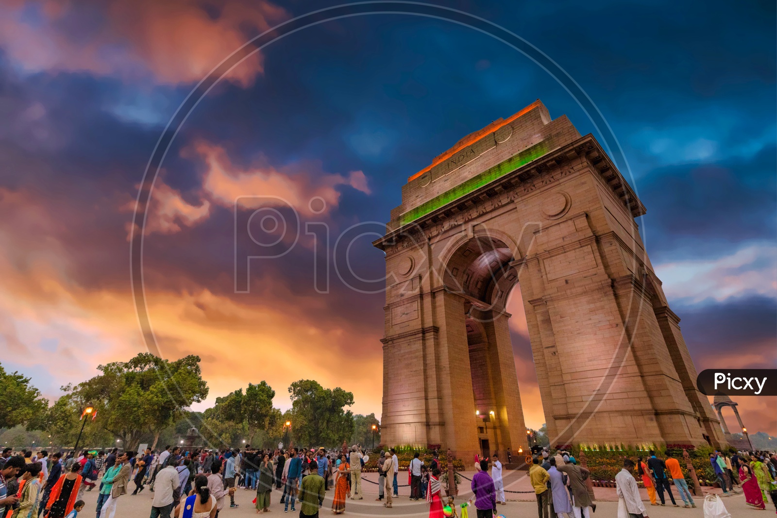 India Gate during sunset