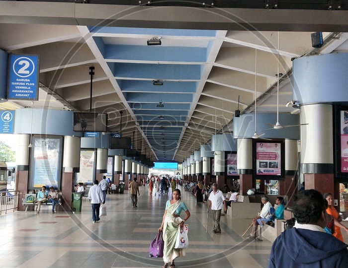 A view of Hyderabad bus station