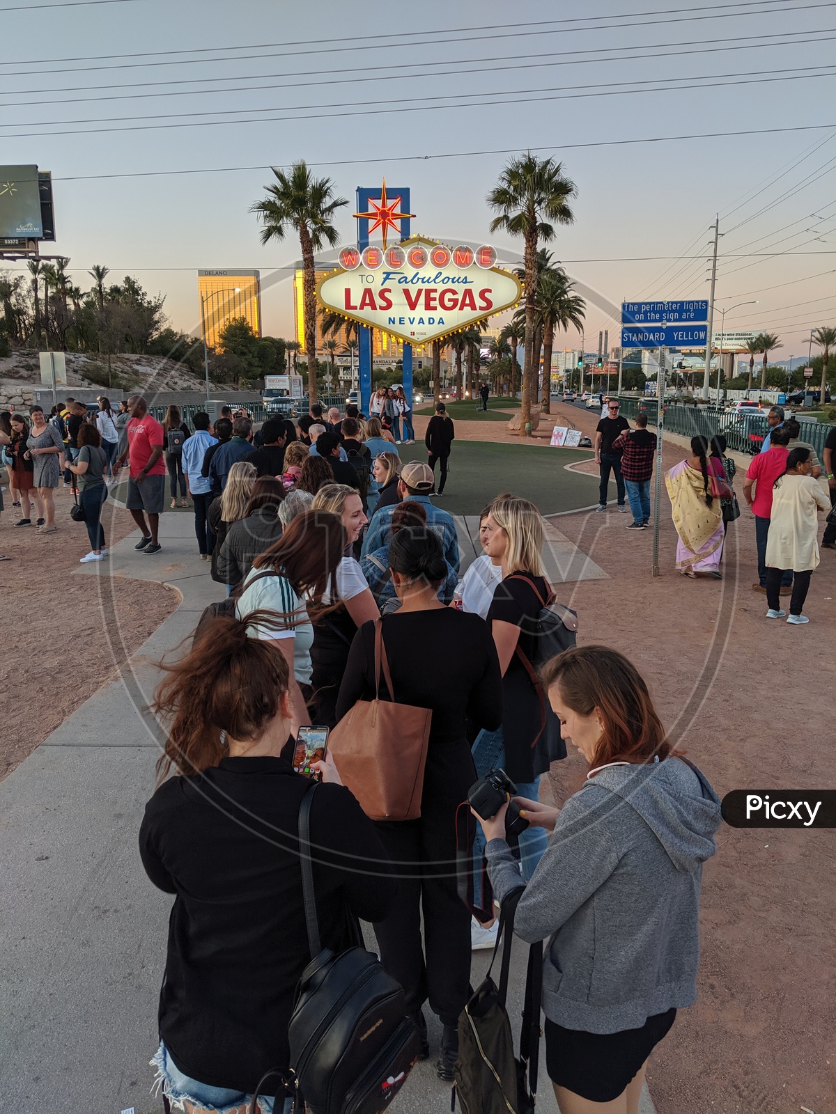 Tourists In Queue Lines At The Fabulous Nevada