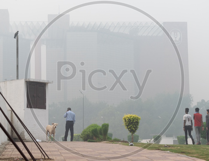 Hazy morning due to Pollution(smog) at severe level in Delhi NCR after Diwali