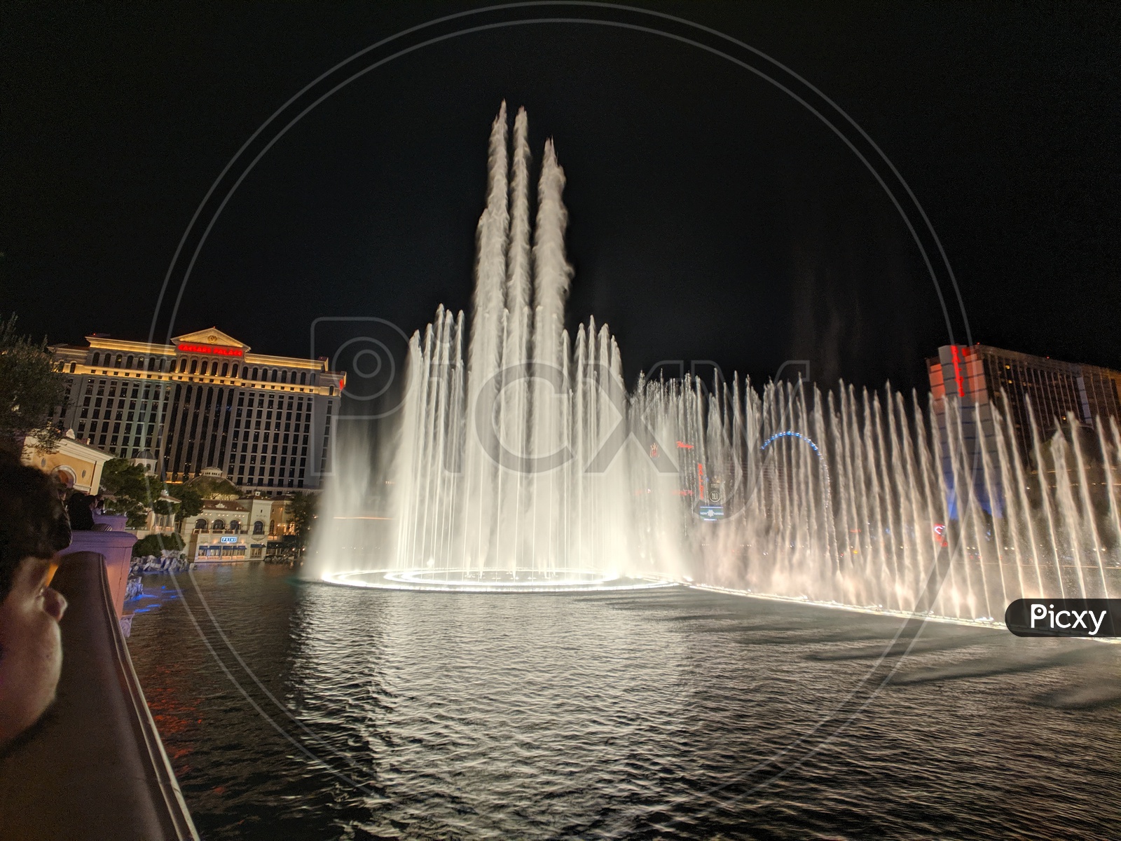 Water Fountain Near Las Vegas Eiffel Tower