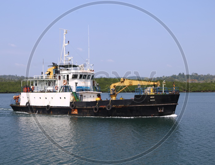 Shipping Or Sailing Boats in Backwaters Of Andaman And Nicobar