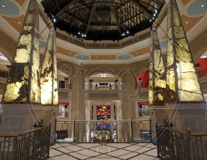 Architecture Of a mall With  Roof Designs