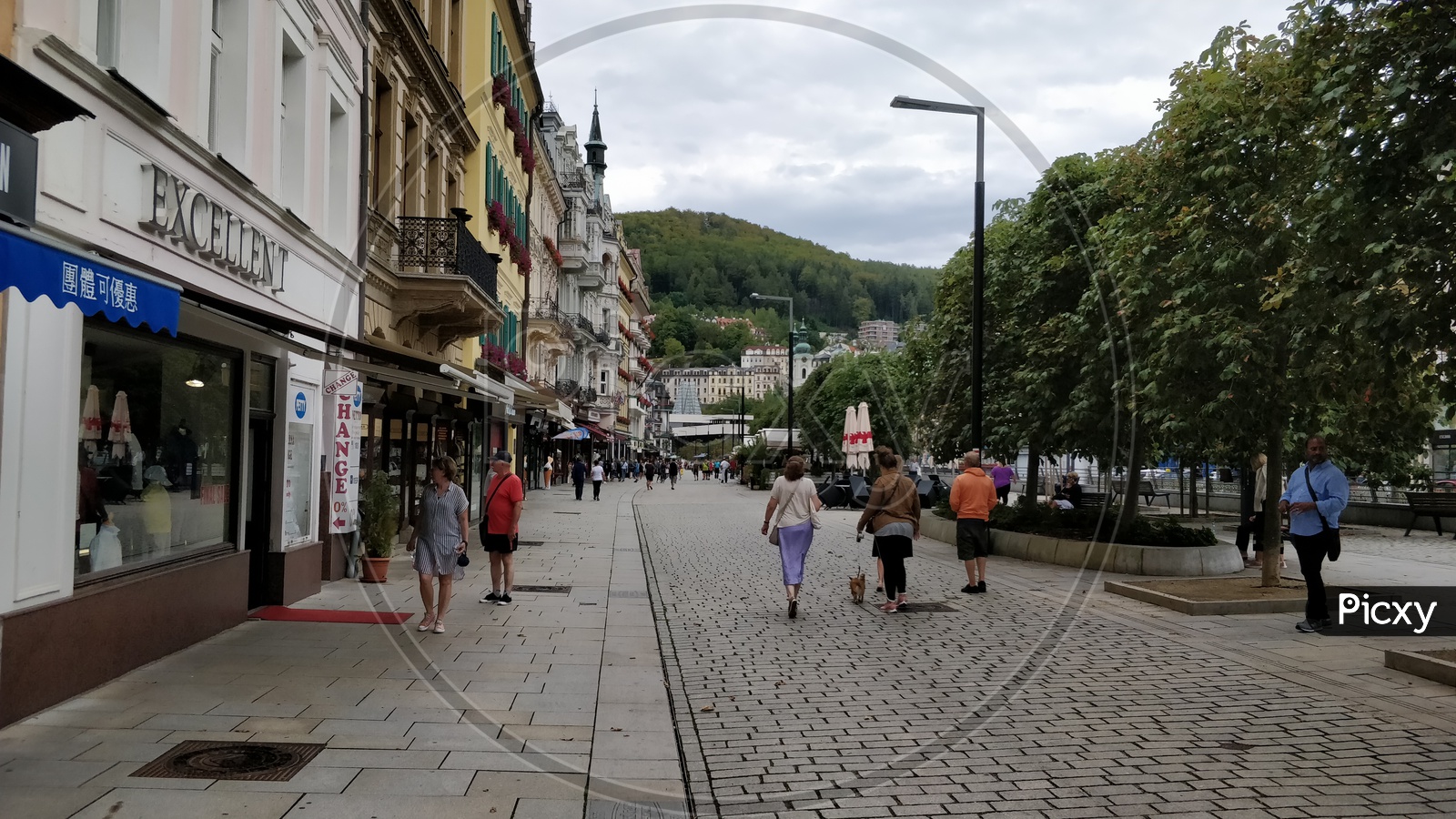 Prague City With Visitors or tourists on Streets