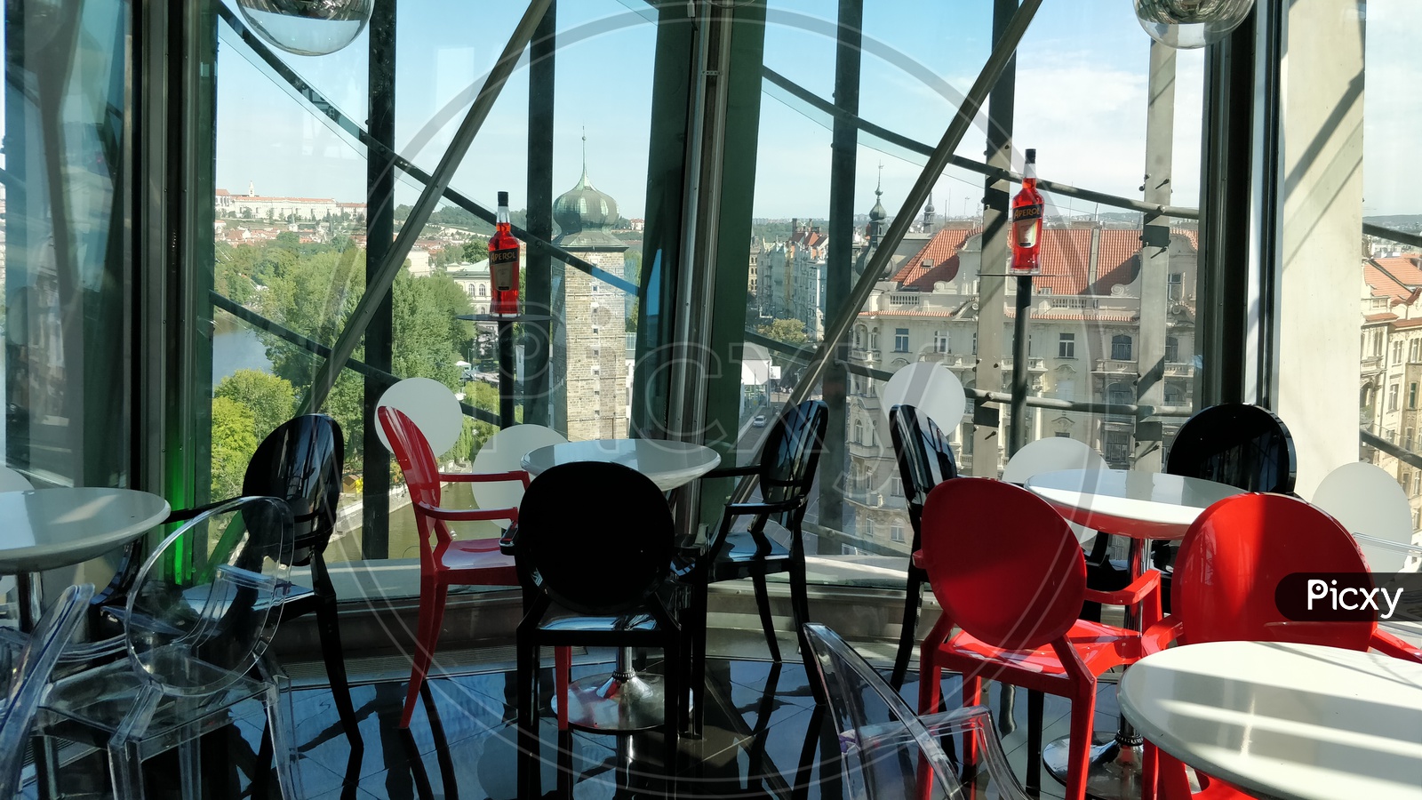 Chairs and Tables With View in Prague