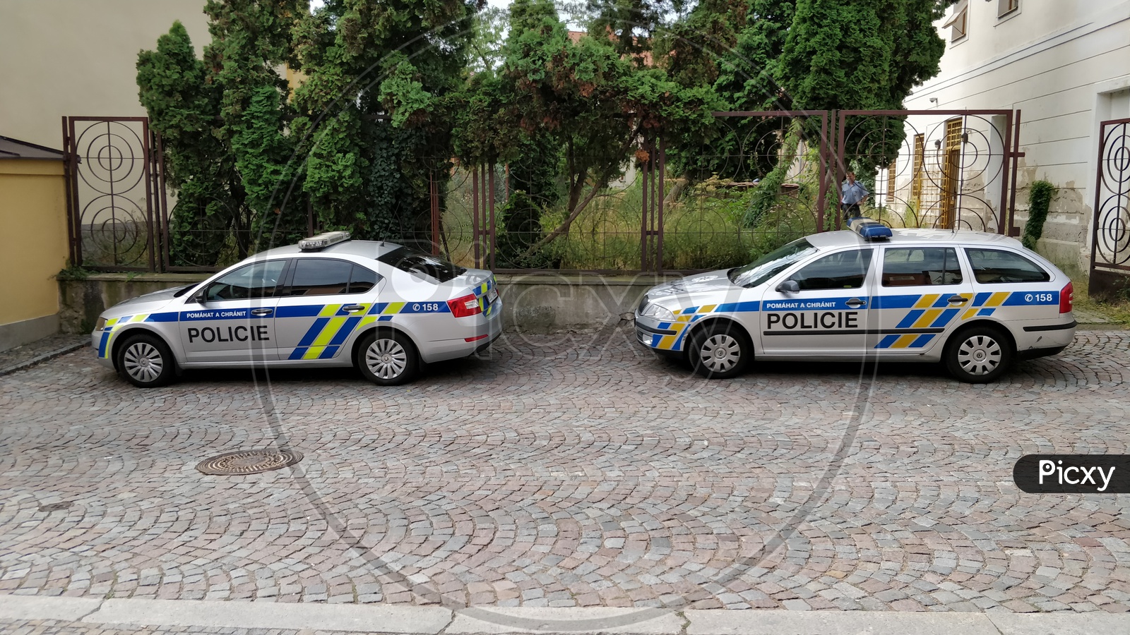 Police Vehicles In  Prague City