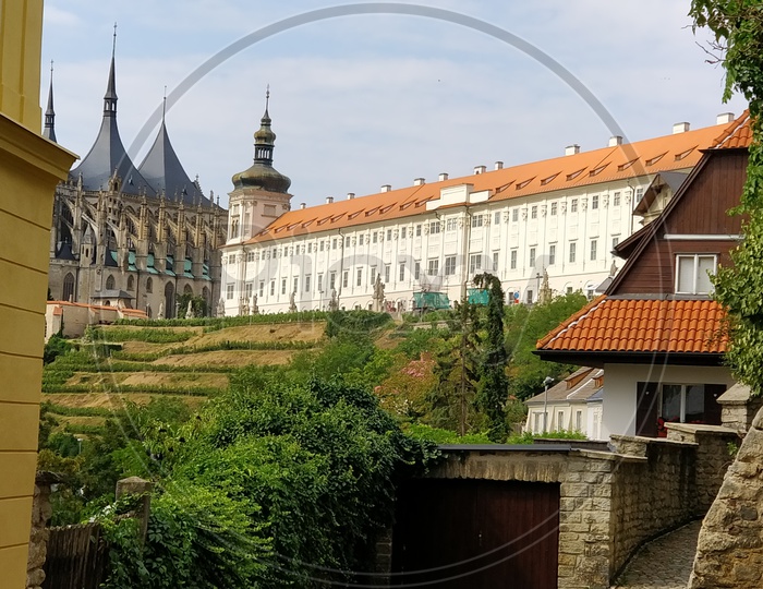 Castle Views in Prague City With Dome Like Architectures