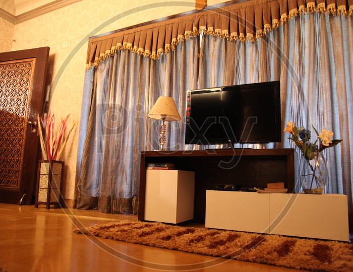 Interiors of a House with TV
