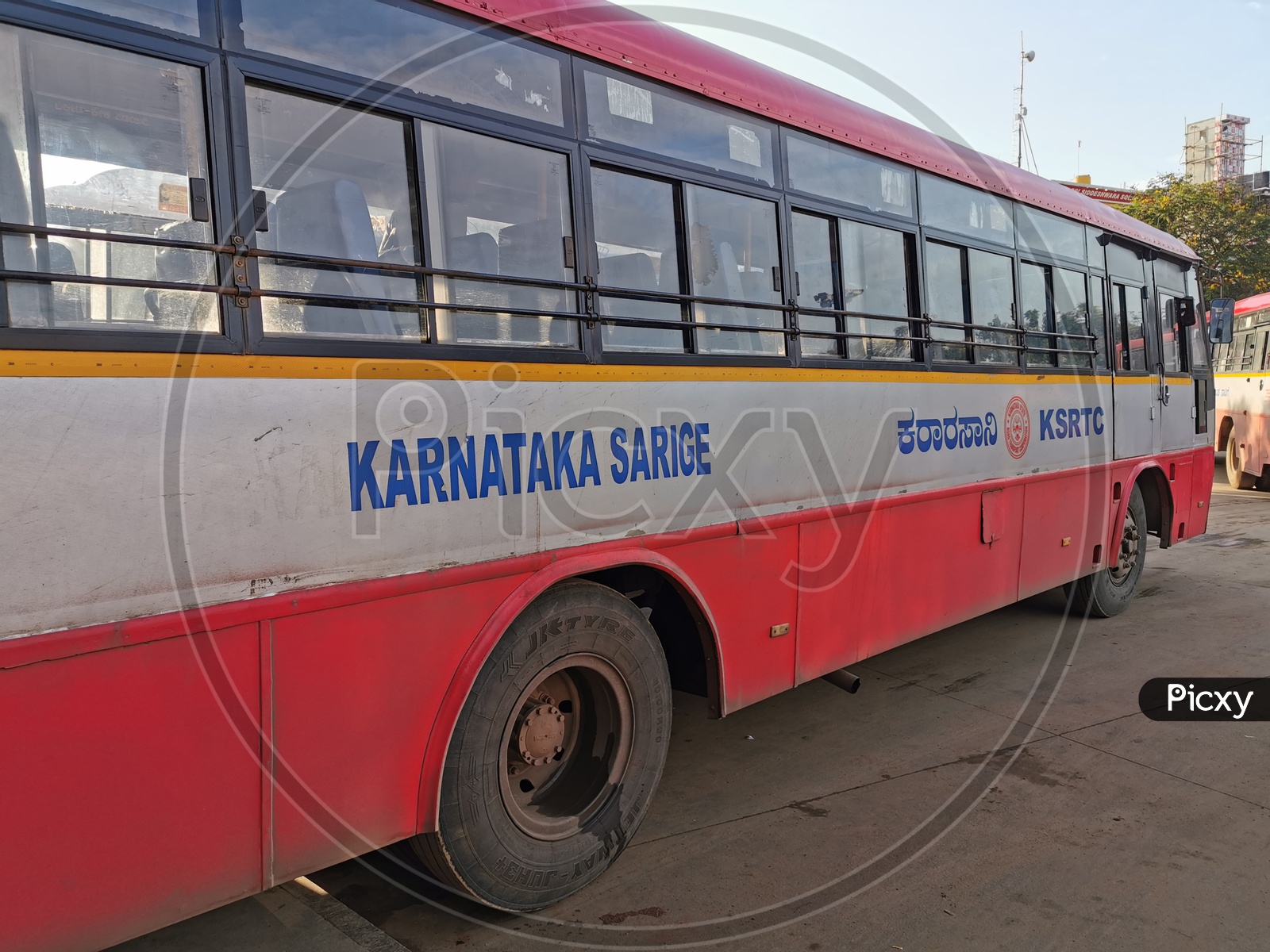 Karnataka RTC Buses in Bus Depot
