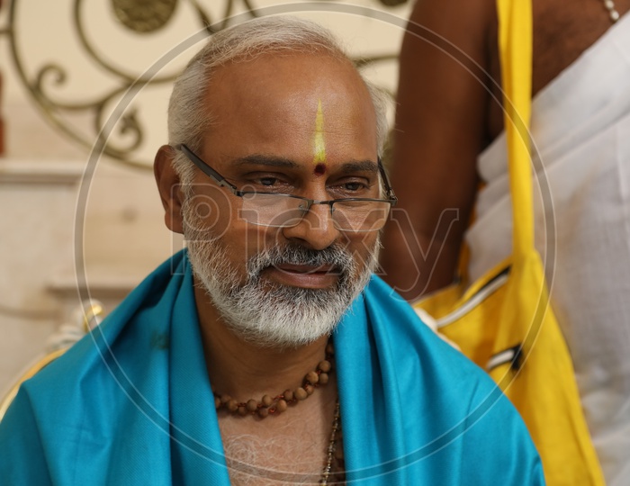 Closeup Shot of Hindu Priest