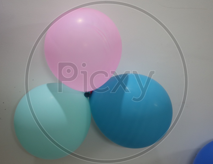 Balloons on wall