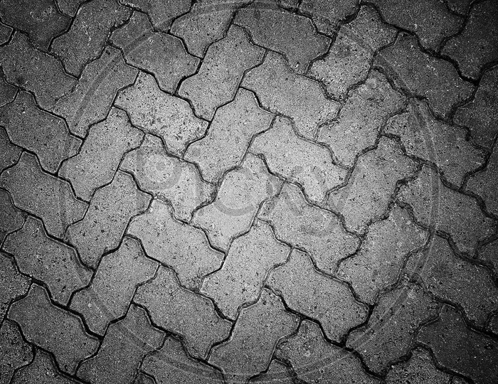 Black And White Rough Cement Wall Texture With Cracks, A Background Pattern