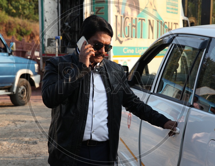 Indian Actor Aditya Srivasthava In Julie Movie working Stills
