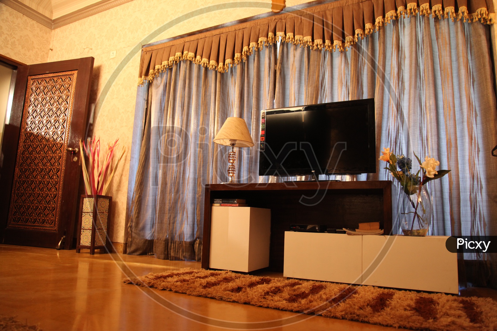 Interiors of a House with TV