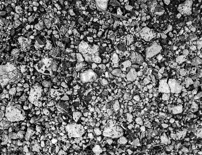 Black And White Pebble And Stone Pattern Background