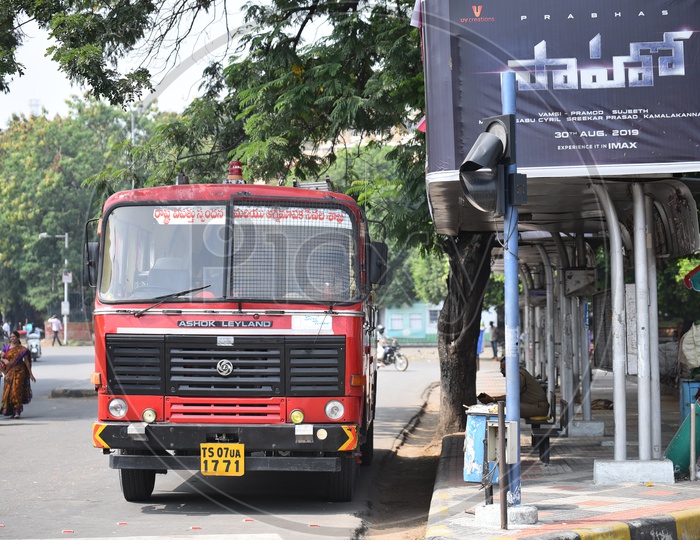 Fire Engines deployed At Tank Bund And Telugu Thalli Flyover in The Wake Of Million March Call by TSRTC JAC , Congress And Other Political Parties