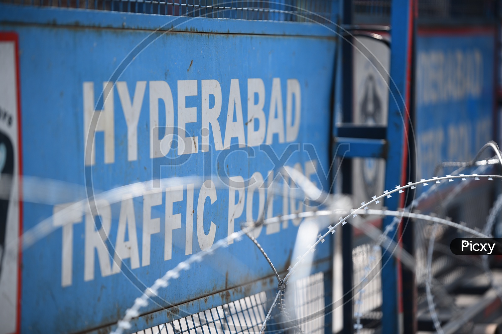 Barricades By Hyderabad Police At Tank Bund For Road Closure Due to Million March Called By TSRTC JAC , Congress And Other Political Parties in Hyderabad
