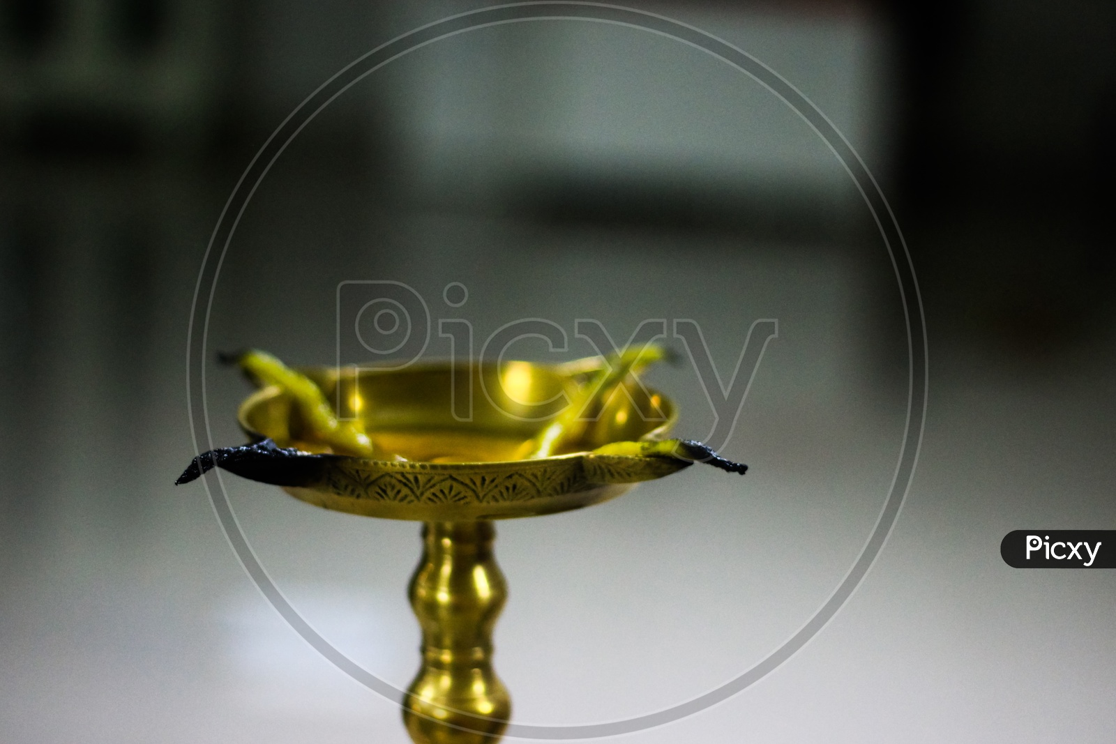 Oil Brass Lamp Ready To Be Lit For Inauguration Ceremony