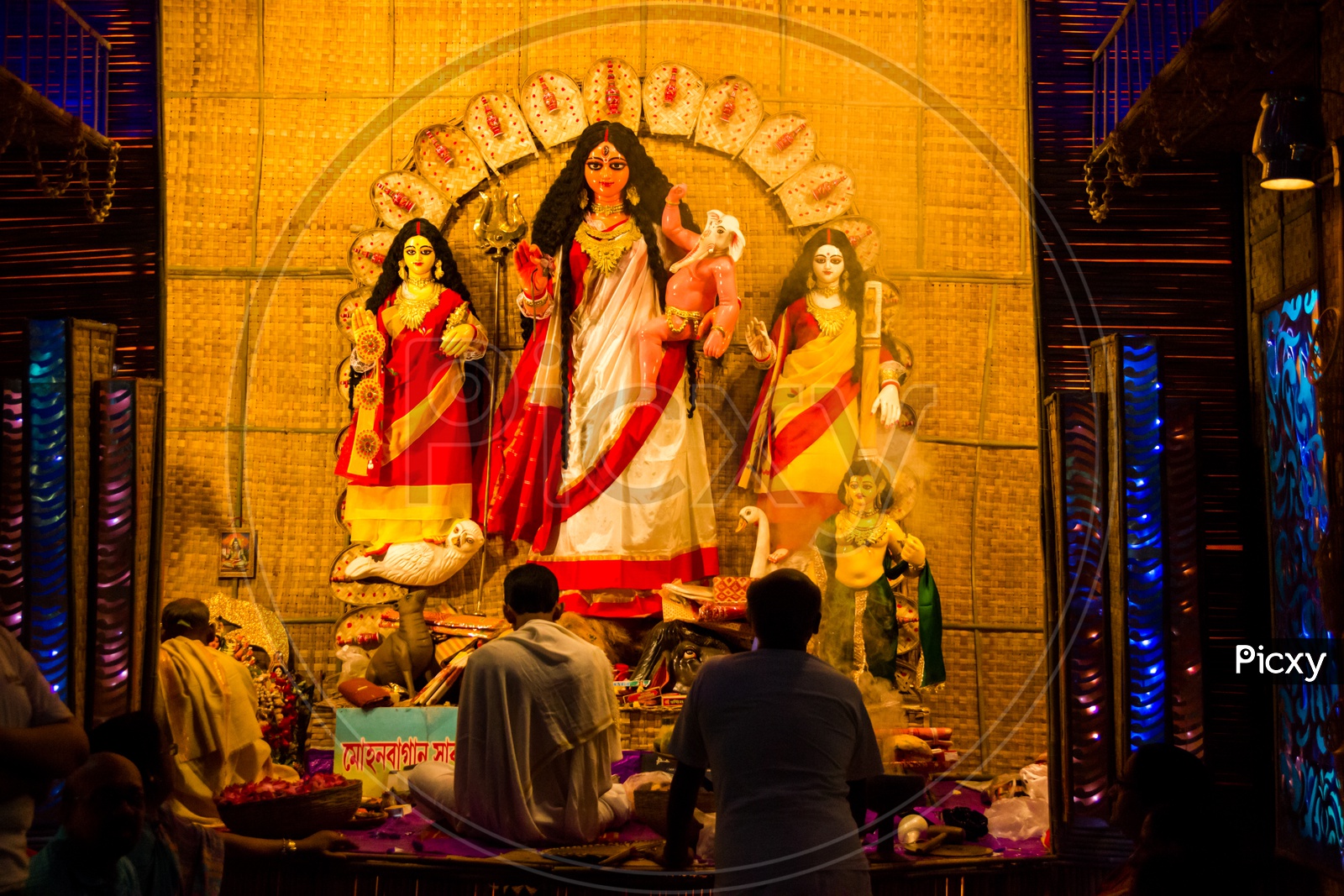 October 2018, Kolkata, India. Idol Of Goddess Durga, Worshiped In A The Hindu Ritual Of Durga Puja At Kolkata, India