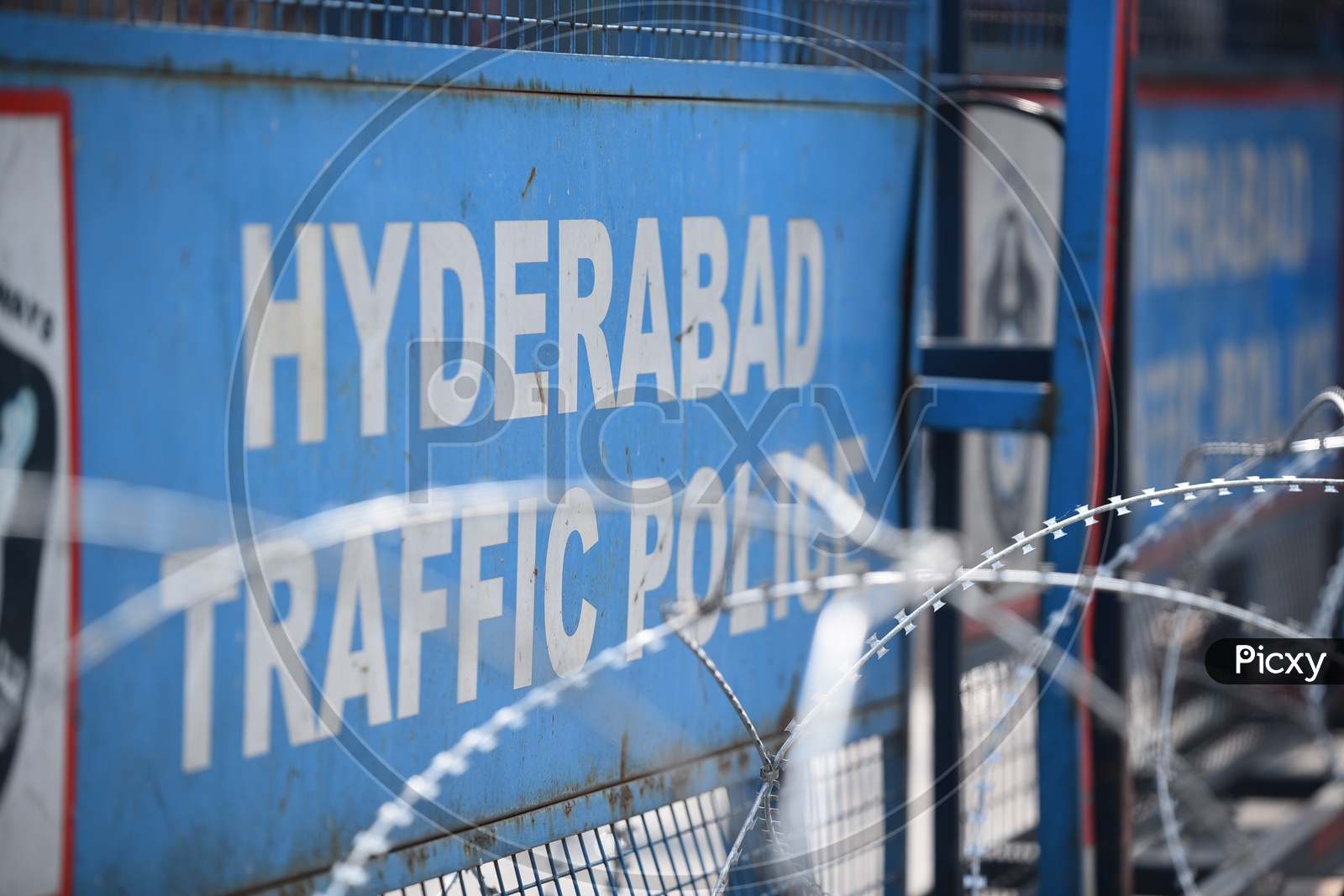Barricades By Hyderabad Police At Tank Bund For Road Closure Due to Million March Called By TSRTC JAC , Congress And Other Political Parties in Hyderabad