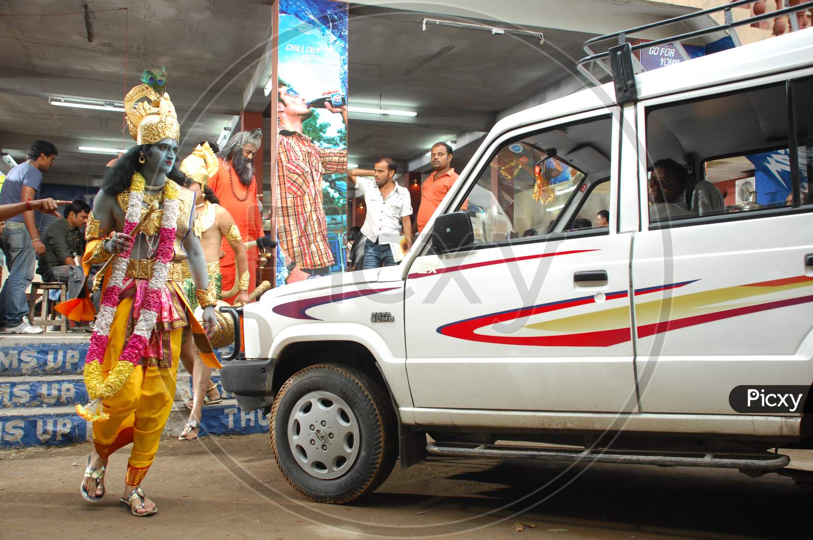 Actors In Hindu God Getups in Movie Working Stills