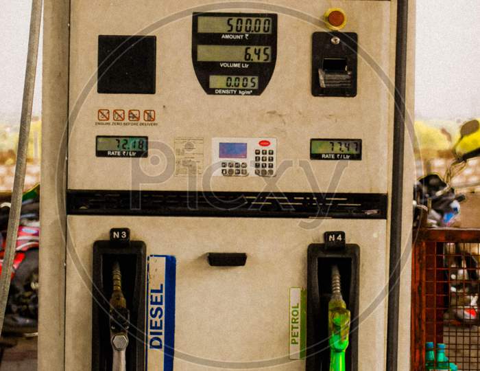 Fuel Dispenser Machines At a Fuel Station