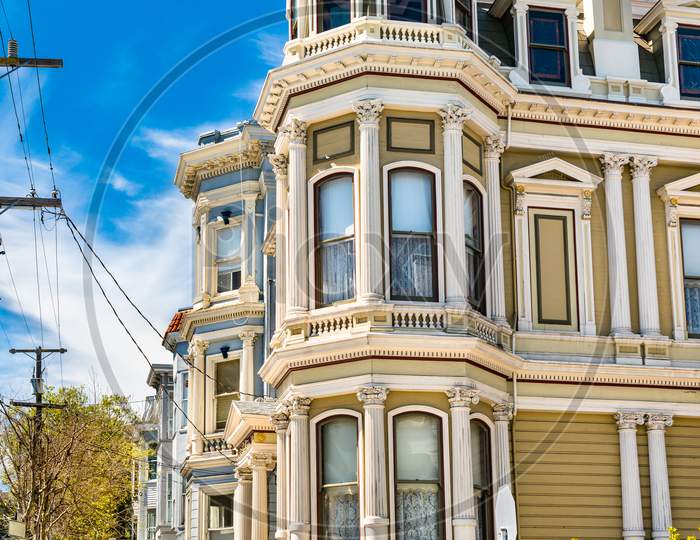Traditional Victorian Houses In San Francisco, California
