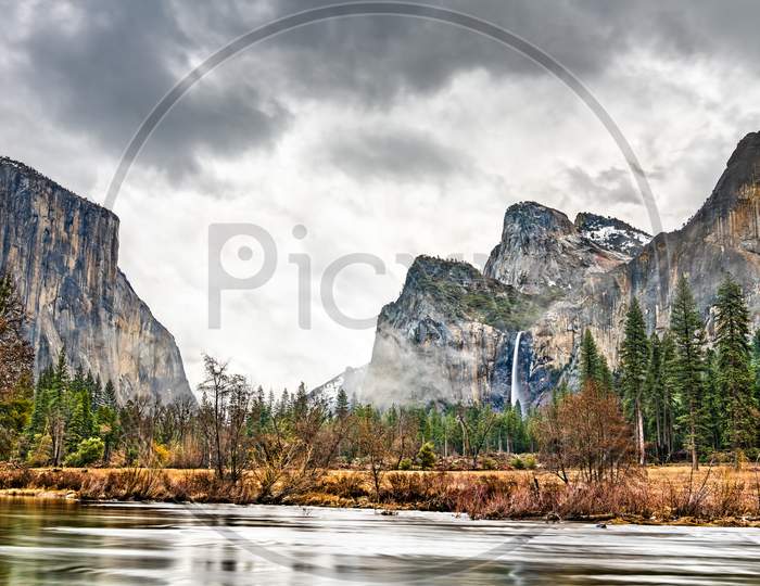 The Merced River In Yosemite Valley, California