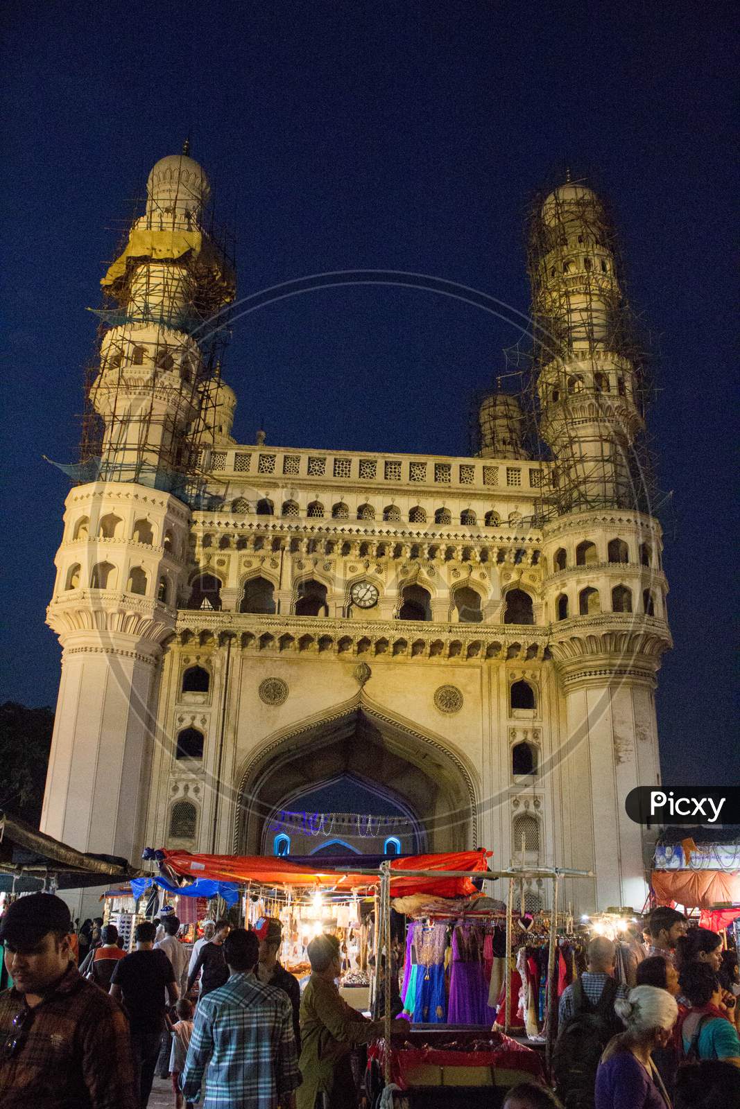 View of Charminar During Night Time