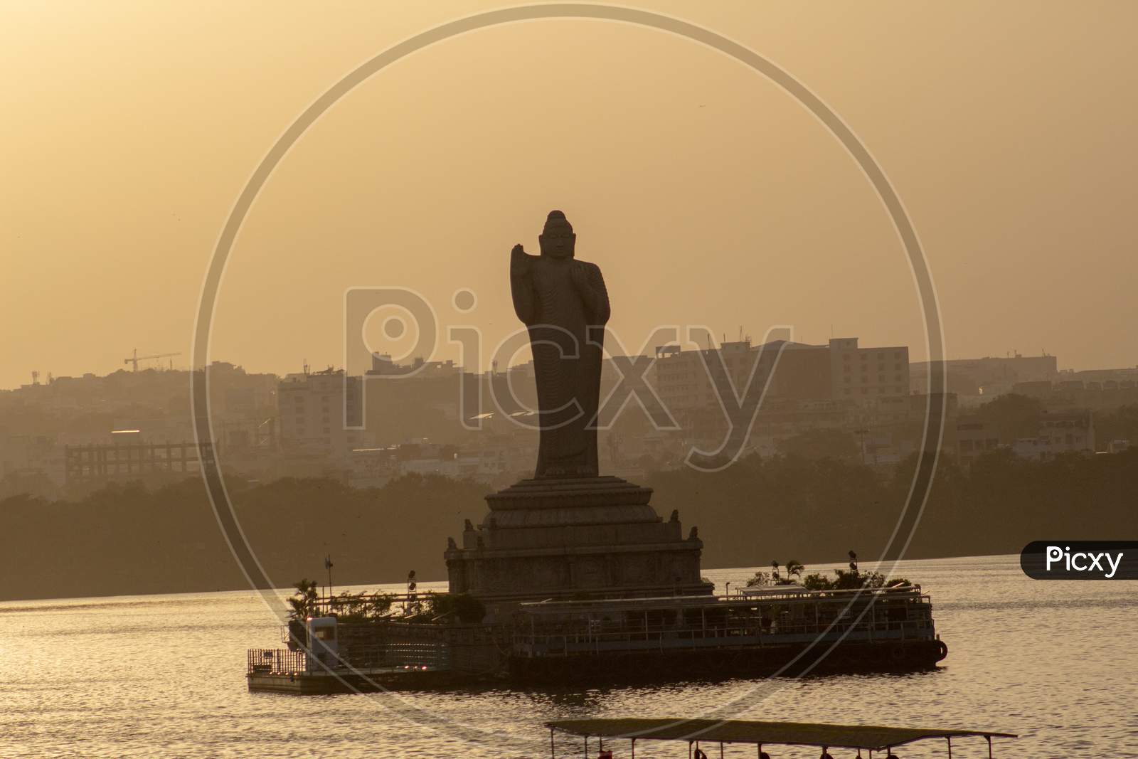 Buddha Statue in Hussain Sagar Lake, Hyderabad