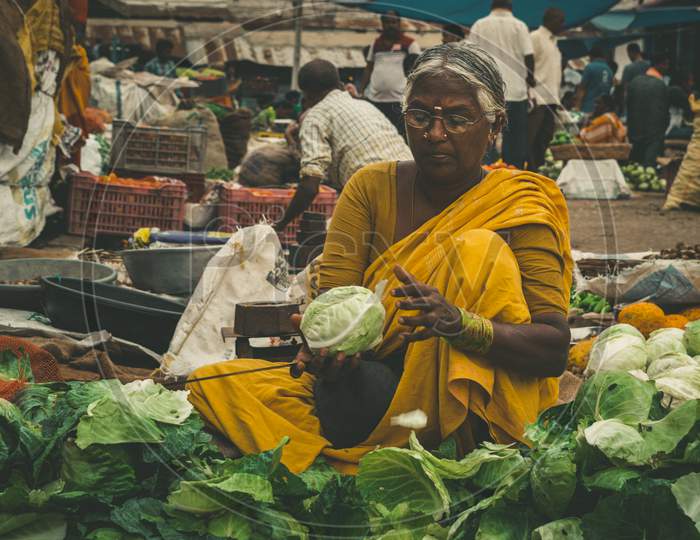 Vegetable Vendors At a Market