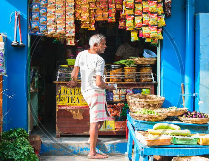 Indian Kirana Local Groceries Stores In Streets