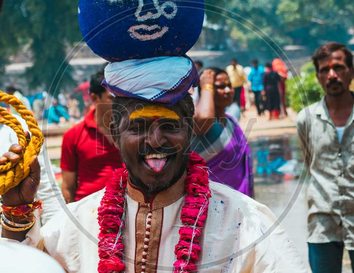 Bonalu celebrations in Golconda