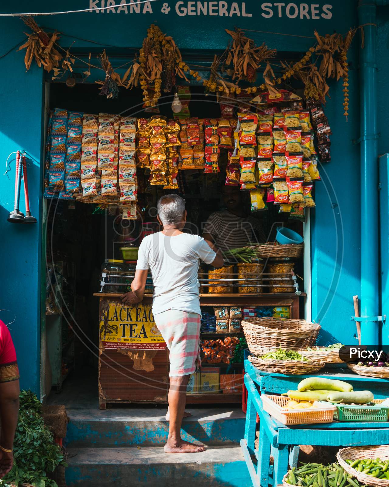 Indian Local Kirana Groceries Stores In Streets
