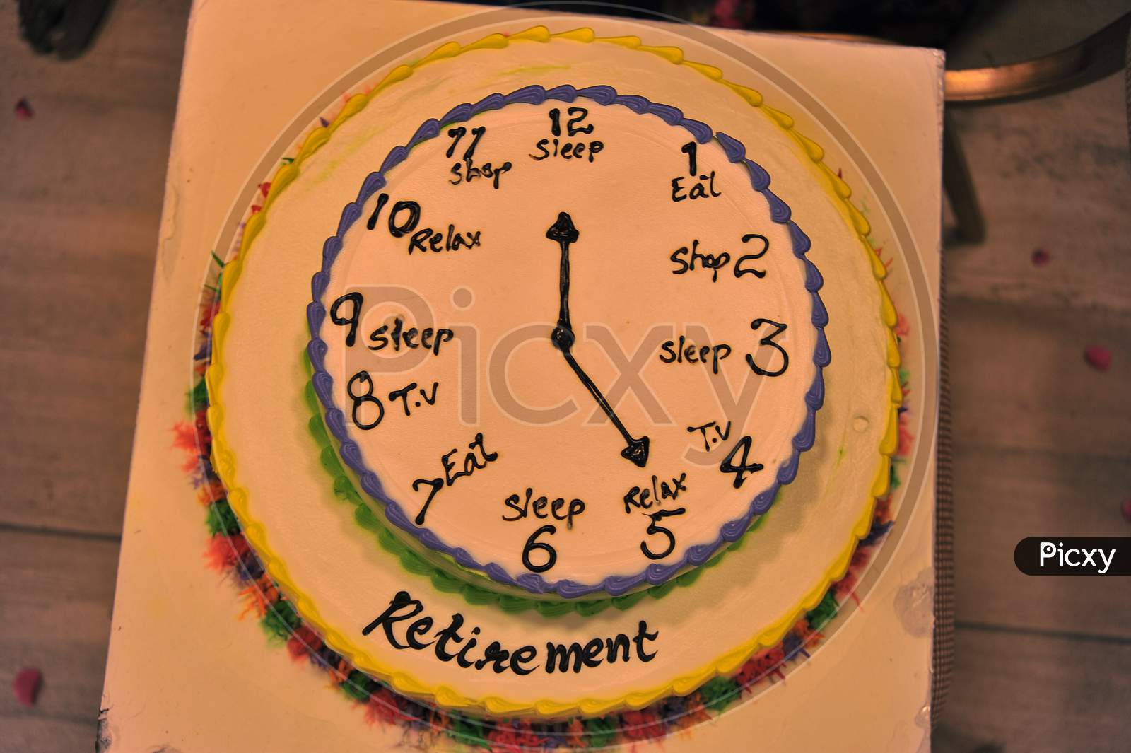 Image of Retirement Cake With Clock Theme-EQ023279-Picxy