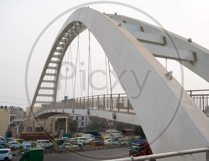 Foot over bridge over Outer ring road Delhi