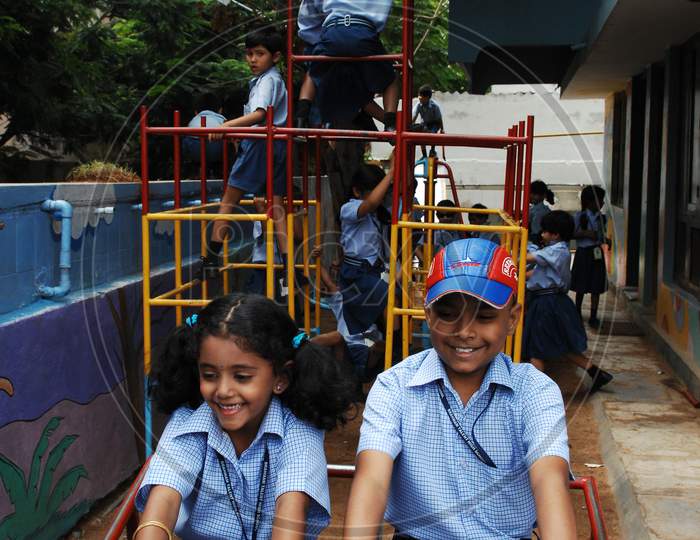 Children Playing in a School
