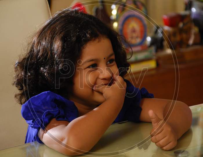 Young Girl Child With Expressions