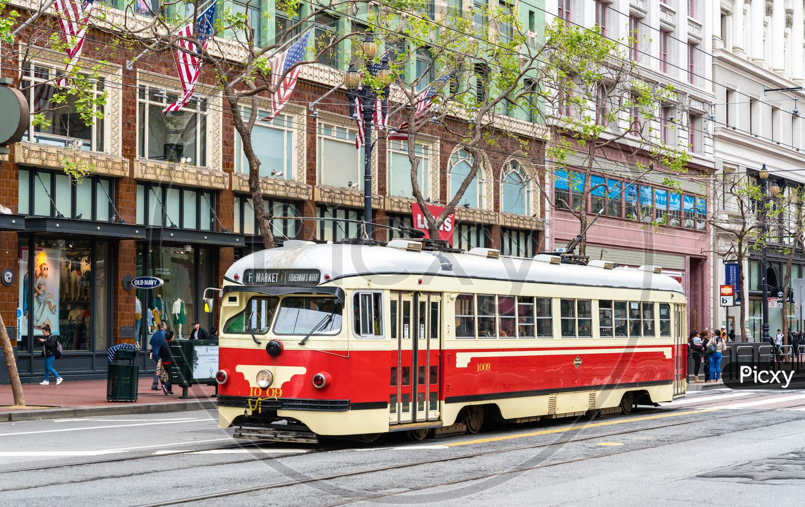 Heritage Electric Streetcar In San Francisco, California