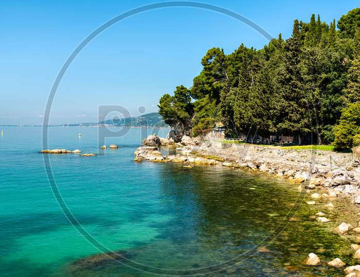 Beach Near Miramare Castle - Gulf Of Trieste, Italy