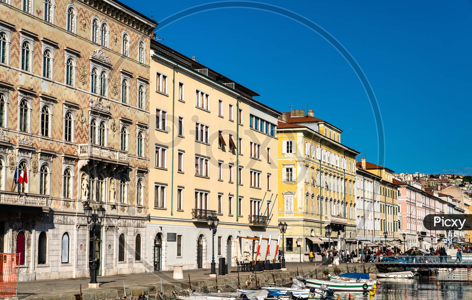 Historic Buildings In The City Centre Of Trieste, Italy