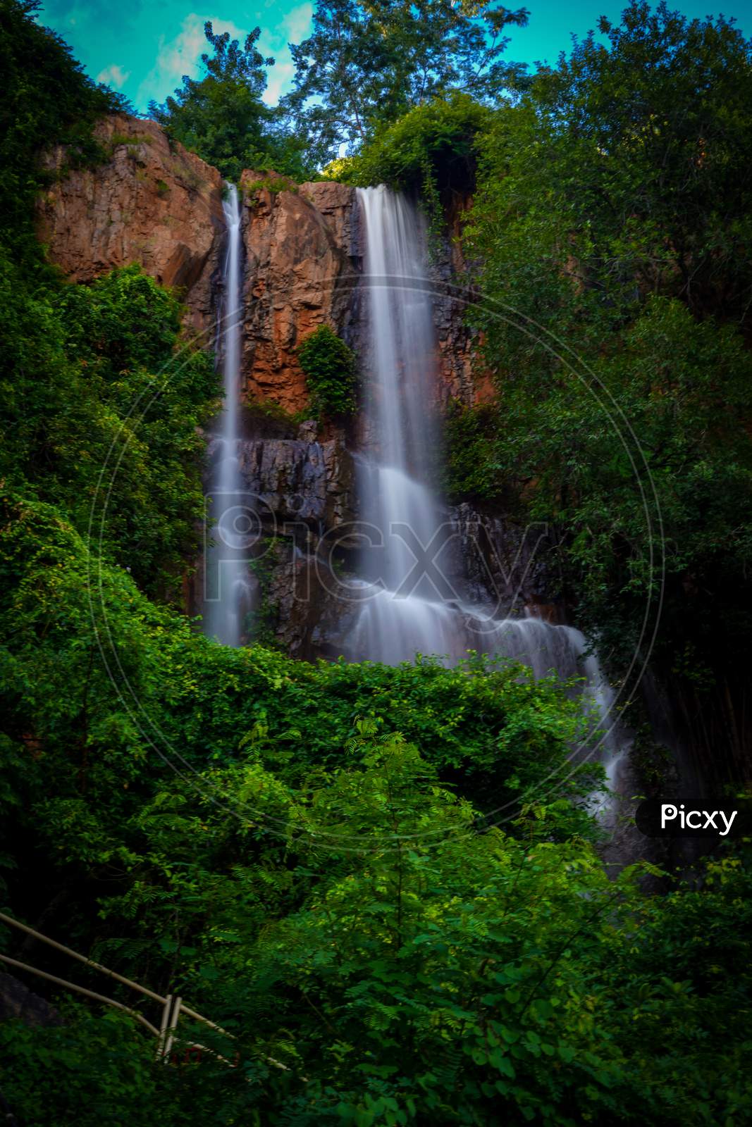 seasonal waterfalls in divyaramam eco park