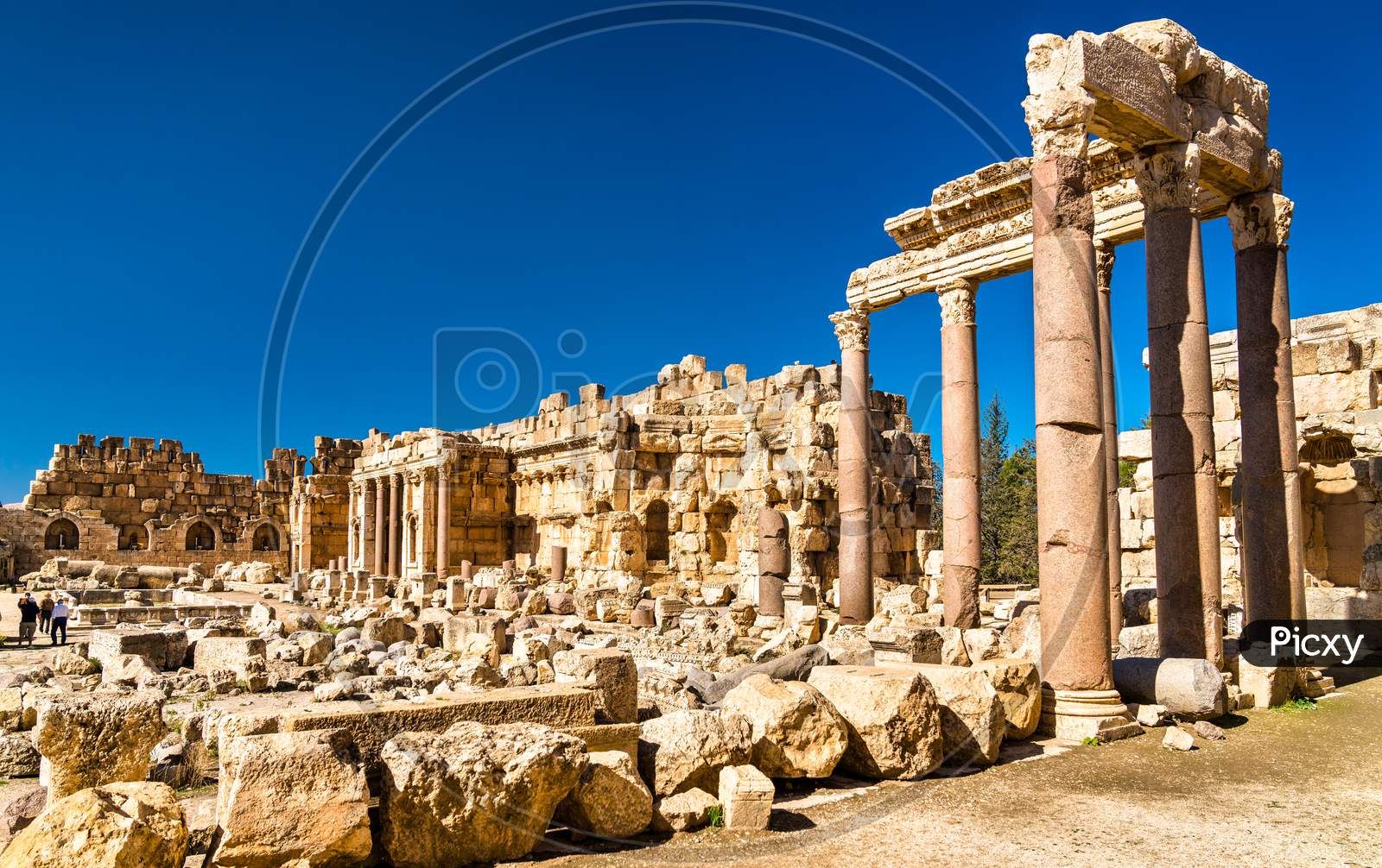 Great Court Of The Jupiter Temple At Baalbek, Lebanon
