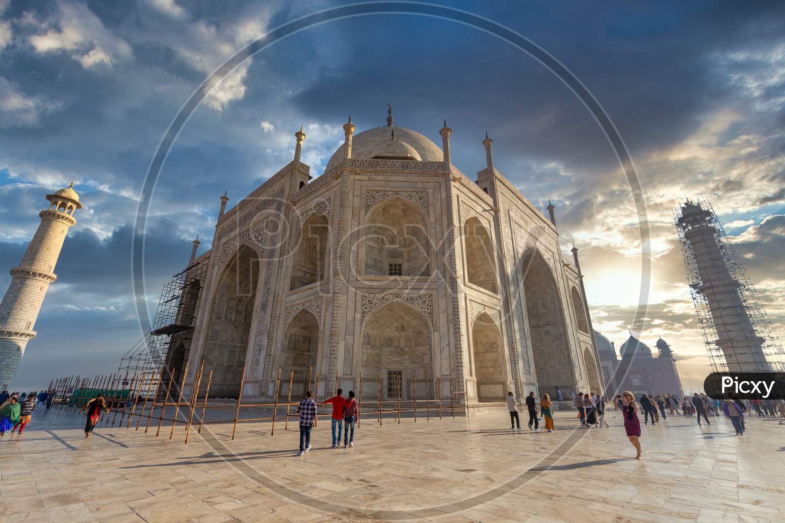 Tourists At Taj Mahal in Agra